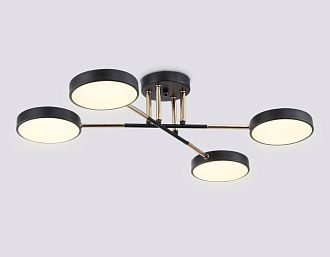 Люстра светодиодная на штанге 61*41*14- см, **W, 3000-6000K, Ambrella Light Comfort FL516332, черный, золото