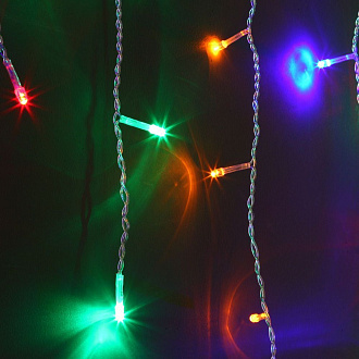 Праздничная гирлянда бахрома мульти 1,8*0,5м IP20 100-001 4690389139284