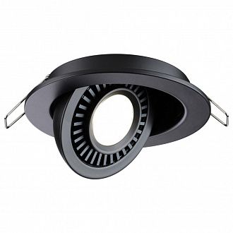LED светильник 11 см, 9W, 4000K, Novotech Gesso 358816, черный, вр 9 см