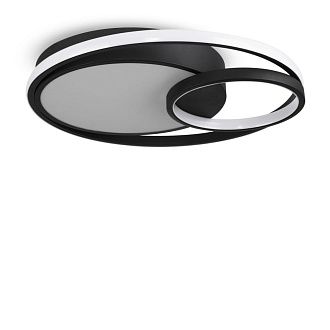Потолочный светильник 47 см, 80W, 4000K, Freya Nation Market FR10028CL-L80B, черный