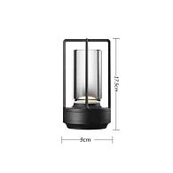 Светильник DZN-5687 ЧЕРНЫЙ D90/H175/1/LED/5W/2800-6500K фонарь с аккумулятором для пикника PICNIC 23-11 VST