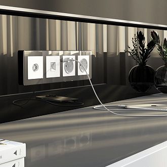 W1183041 ТВ-розетка оконечная, белый акрил Werkel, 4690389197369