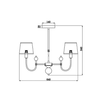 Потолочная люстра  64*54 см, 6*E14 хром Vele Luce Fabio VL1933L06