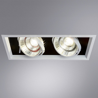 LED светильник 37 см, 50W, 4000K, Arte Lamp Merga A8450PL-2WH, белый-черный, вр 34*15 см
