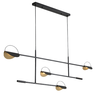 Люстра BOLIA LEAVES PENDANT Black 4000К 130*130*40 см, 4*LED*40W, 4000K, ImperiumLoft 40.2528, Чёрный