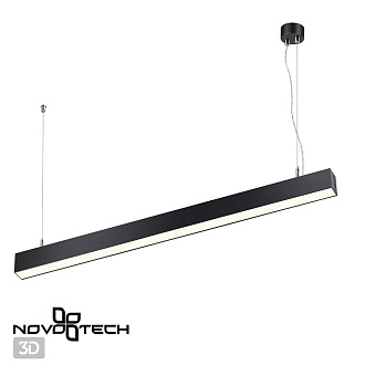 Светодиодный светильник 80 см, 30W, 4000K, Novotech Iter 358868, черный