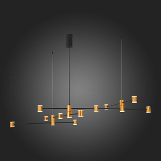 Светильник подвесной 23*130 см, 66W 3000K ST LUCE ANICHITA SL1596.423.22 Золотистый, Черный
