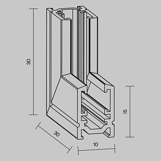 Коннектор 3*1,5*3 см, Maytoni Technical Magnetic track system Levity черный TRA184ICL-11B черный