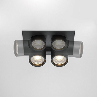 Встраиваемый светильник 15,9*9,5*9,8 см, LED*20W, 4000 К, Hidden DL045-02-10W4K-B Maytoni Downlight, Черный, вр 7,5*14,5 см