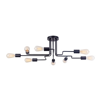 Потолочная люстра Maytoni Gilbert T532CL-08B, диаметр 87 см, черный 