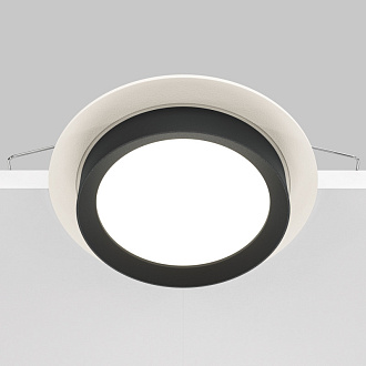 Светильник 11 см, Maytoni Downlight Hoop DL086-GX53-RD-WB, белый-черный, вр 9,5 см