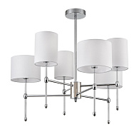 Люстра потолочная 74*64 см, 6*E14 Lumion LATTI 6589/6C хром, белый