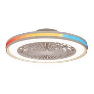 Люстра-вентилятор 55,6*14 см, 60W (вентилятор 26W) 3000-6500K белый Mantra Gamer 7861