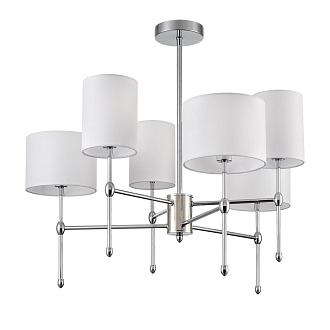 Люстра потолочная 74*64 см, 6*E14 Lumion LATTI 6589/6C хром, белый