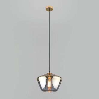Подвесной акцентный светильник 30*30*180 см, 1*E27 40W, Eurosvet Franco 50199/1, золото, a050469