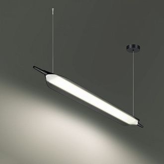 Светильник подвесной светодиодный диммируемый со сменой цветовой температуры (управление сенсор) 136,3*18*200- см, 1*LED*32W, 2700/4000/6000K, Novotech Ala NOV359544, черный