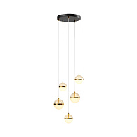 Каскадная люстра 45*45*318,5 см, LED, 58W, 3000К, Maytoni Area MOD295PL-L60BBS3K черный