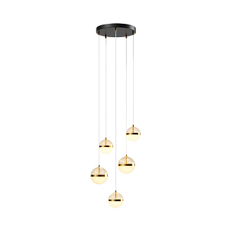 Каскадная люстра 45*45*318,5 см, LED, 58W, 3000К, Maytoni Area MOD295PL-L60BBS3K черный