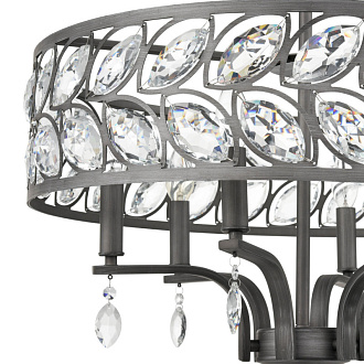 Подвесная люстра  60*160 см, 6*E14 античное серебро Vele Luce Rosa VL3216P06