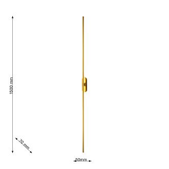 Бра Favourite Reed 3001-3W, D70*W50*H1500, каркас светильника в цвете латунь