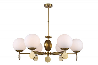 Люстра на штанге 2141/05/06P, диаметр 82 см, бронза