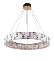 Люстра Ø800 x H100 (1000), мм, 80W 3000-6000K, GOLD+CLEAR (Золото + Прозрачный Хрусталь) NewRgy 6029E/80W GOLD+CLEAR