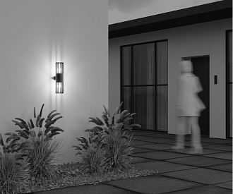 Светильник настенный 46*12*15,5 см, 2*E27, 30W, Maytoni BARREL O453WL-02GF серый