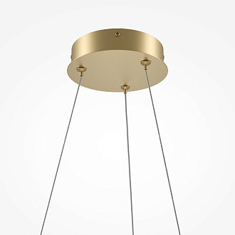 Подвесная люстра 50*50*324 см, LED, 52W, 3000К, Maytoni CURVE MOD241PL-L60BSK латунный