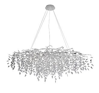 Люстра L1200 x H500(1200), мм, 12*40W (480W), SV (Серебро) Rilon P6039/L1200/13 SV