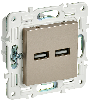SKANDY Розетка USB A+A 3,1А SK-R15Sh шамп. IEK, SK-U21-D31-K37