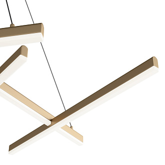 Подвесной светильник 102*71,5*320 см, 6* LED, 80W, 2600К-3500К, Maytoni LINE  MOD016PL-L80GK золото матовое