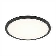 Светильник, 14 см, 15W, 3000К, черный, теплый свет, Citilux Омега CLD50R152, встраиваемый LED, вр 12,5 см
