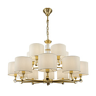 Подвесная люстра Maytoni Alloro MOD088PL-15BS, диаметр 90 см, латунь