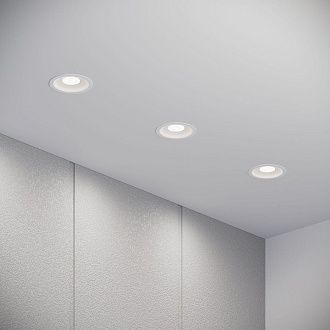 Потолочный акцентный светильник 11*11*5 см, LED, 15W, 4000K, Elektrostandard Combi 25068/LED, белый, вр 9,1 см