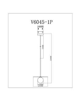 Подвесной светильник 25*25 см, G9 30 W, Moderli Scrumbel V6045-1P Черный
