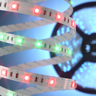 Светодиодная лента Лента светодиодная 12V 7,2W 30Led 5050 IP20 RGB, 5м Elektrostandard