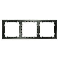 Рамка пластиковая Voltum S70 на 3 поста, титан пластик Soft touch VLS100306