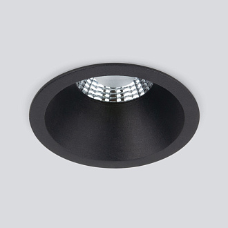Встраиваемый точечный светодиодный светильник 15266/LED 7W 4200K черный Elektrostandard
