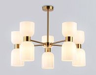 Люстра на штанге **30-51 см, 10*E14*40W, K, Ambrella Light High Light LH56093, латунь