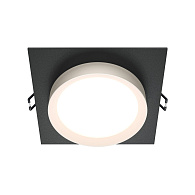 Светильник 11 см, Maytoni Downlight Hoop DL086-GX53-SQ-BW, черный-белый, вр 9,5 см