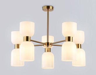 Люстра на штанге **30-51 см, 10*E14*40W, K, Ambrella Light High Light LH56093, латунь