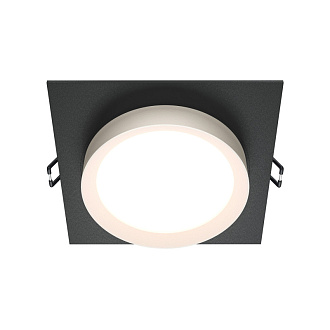 Светильник 11 см, Maytoni Downlight Hoop DL086-GX53-SQ-BW, черный-белый, вр 9,5 см