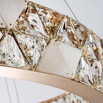 Подвесная люстра 80x50см, LED, 43Вт, 3000 / 6000K, Modelux ML.6982.800P GD Золото