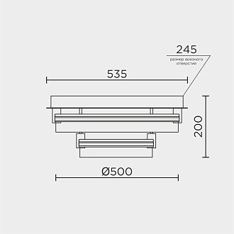 Потолочный светильник *50*20- см, *LED*107W, 3000-6000K, MODELIGHT  MDL.1057.530CL WH, Черный, Золото, Белый