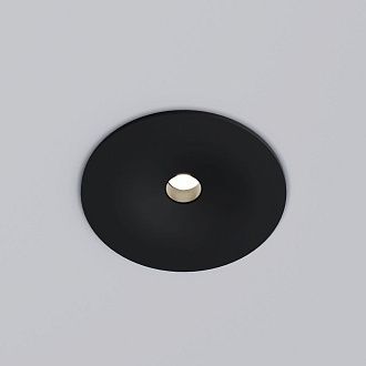 Светильник встраиваемый светодиодный 7 см, вр 5,9 см, 12W, 4000K, Elektrostandard Binnie 15275/LED, черный