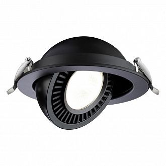 LED светильник 14 см, 18W, 4000K, Novotech Gesso 358818, черный, вр 12 см