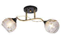 Люстра L500 x W150 x H230, мм, 2*40W (80W), AB+BK (Бронза + Черный) Rilon 3766/2 AB+BK