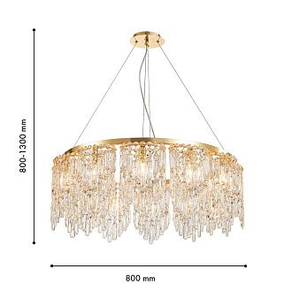 Люстра *80*80-130 см, 12*E14*40W, Favourite Diadem 4724-12P, золотой
