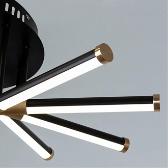 Светильник 60 см, 55W, 3000-6000K, Arte Lamp Fernando A2199PL-5BK, черный-золото