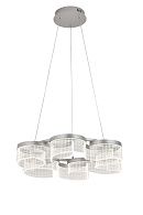 Люстра Ø550 x H1200, мм, 56W 3000K-6500K, BRUSHED GREY (МАТОВО-СЕРЫЙ) NewRgy 3450/6 BRUSHED GREY
